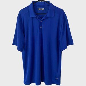 Callaway Polo Golf Shirt Blue Men's Size Large Athletic Stretch Activewear